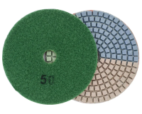 Алмазные гибкие шлифовальные круги ТриКолор Pads 7-STEP.D100 №50 Алмазные гибкие шлифовальные круги ТриКолор Pads 7-STEP.D100 №50