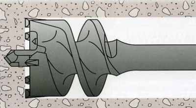 Проломной бур SDS MAX 65x550мм по бетону Проломной бур SDS MAX 65x550мм по бетону